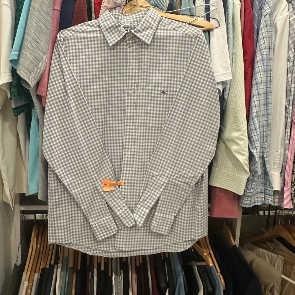 Vineyard Vines Gray Casual Button Down Shirt